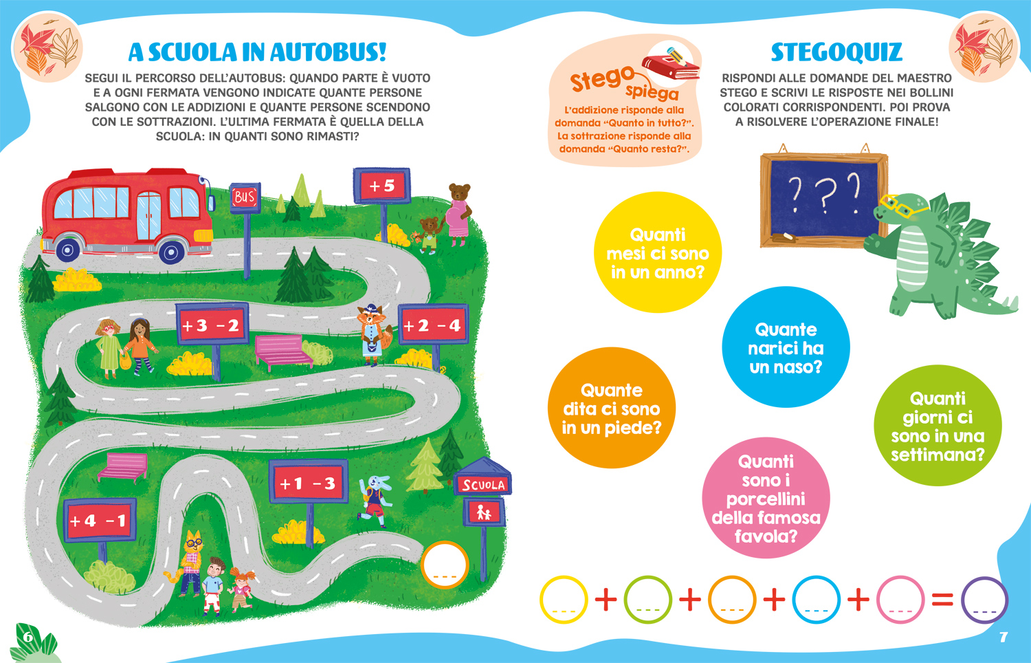 interno A scuola con Stego: addizioni e sottrazi