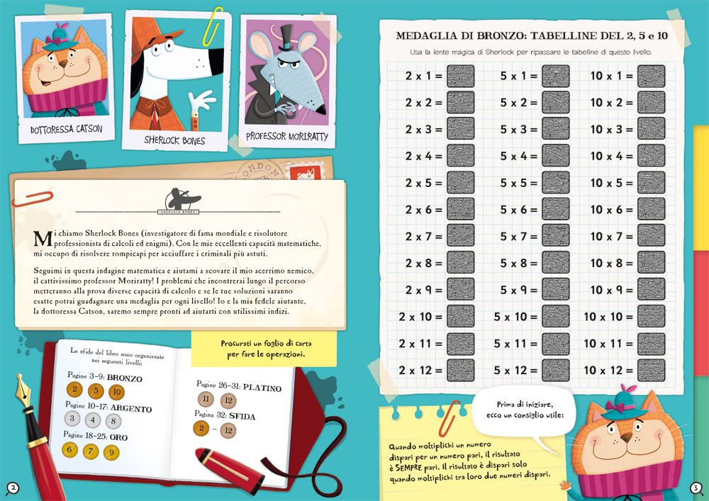 interno Le indagini di Sherlock Bones - Tabelline