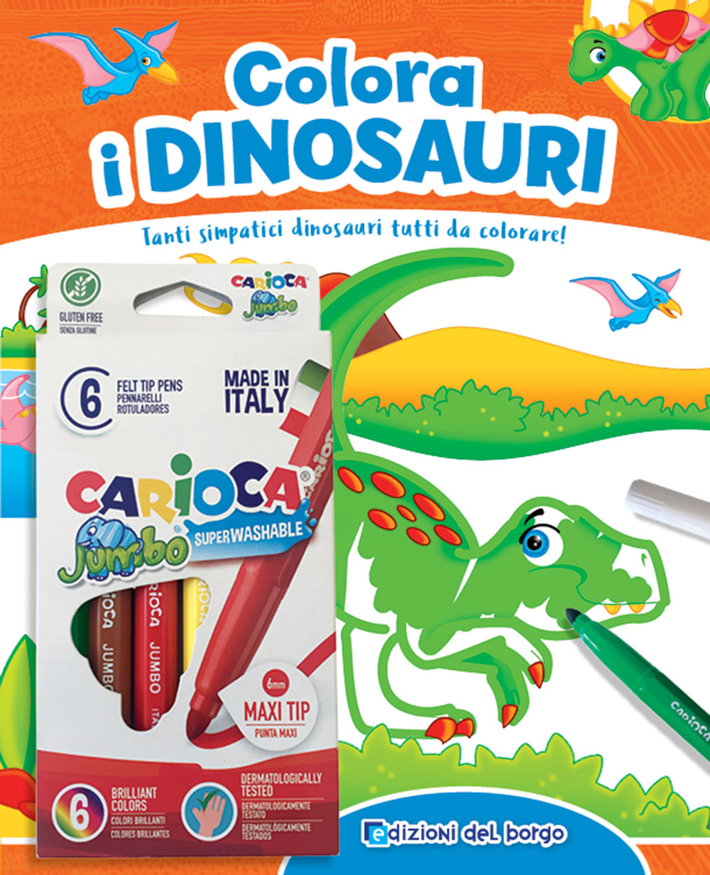 Colora i Dinosauri + pennarelli