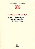 Dissertatio physico-historica de rerum origine et constitutione