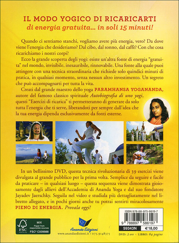 Gli esercizi di ricarica di Paramhansa Yogananda + DVD