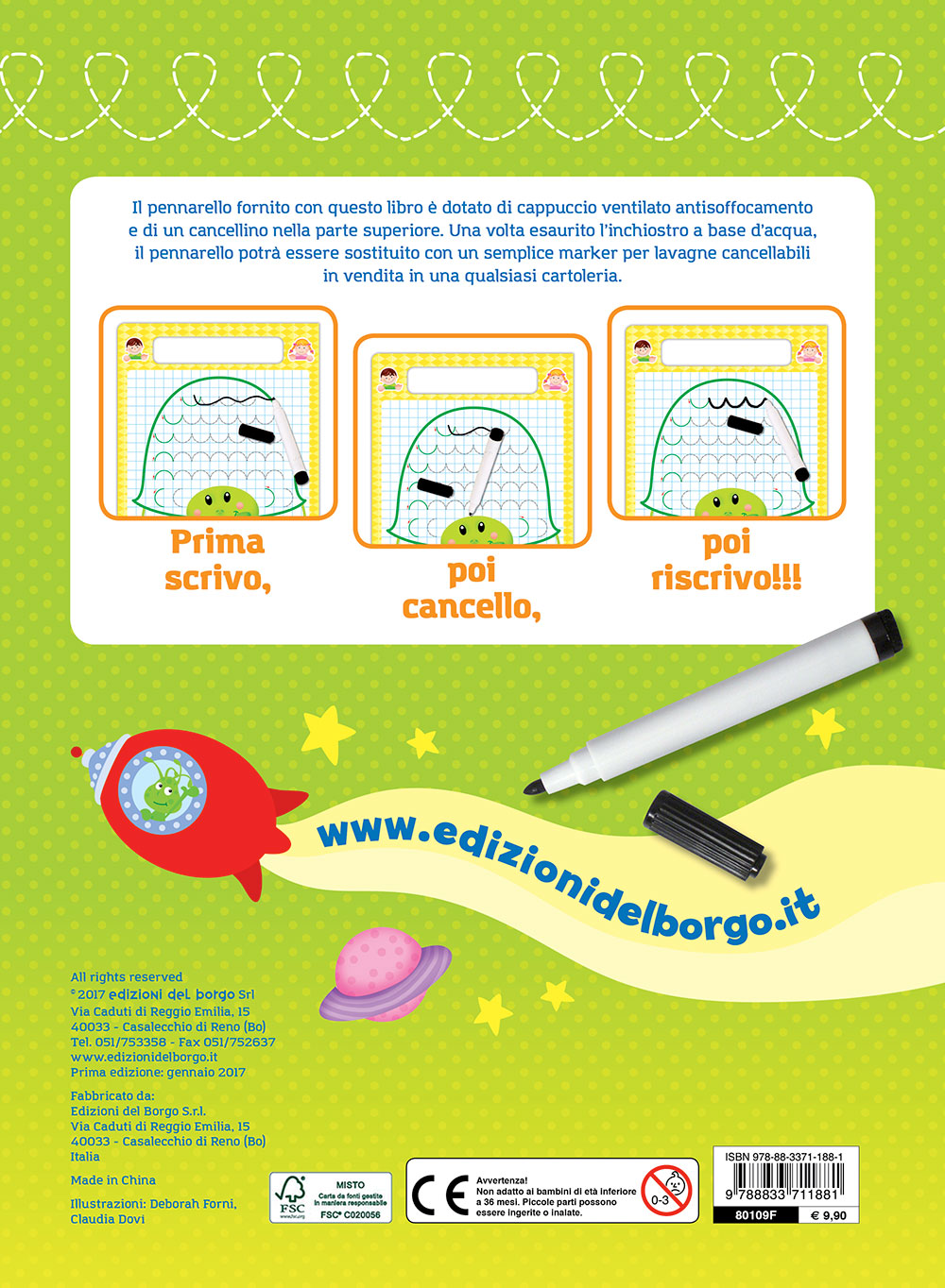 Imparo a scrivere con il libro lavagna - 4/6 anni