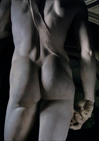 Cartolina. Firenze - Galleria dell'Accademia. David, particolare (1501-1504)