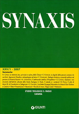 Quaderni di Synaxis XXV/1 - 2007 - Quadrimestrale dello Studio Teologico S. Paolo di Catania