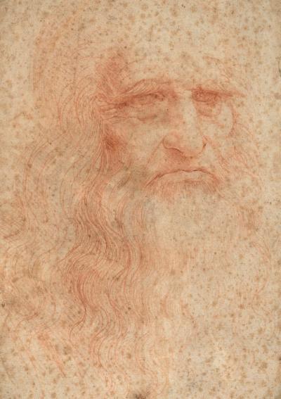 Autoritratto di Leonardo - cartolina
