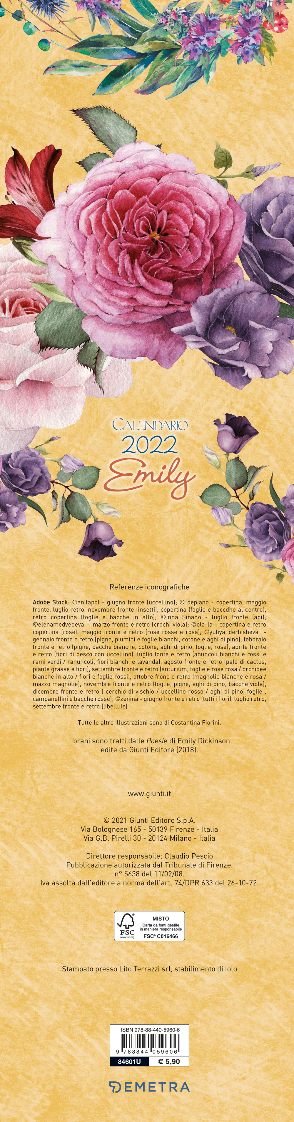 Calendario Emily stretto 2022