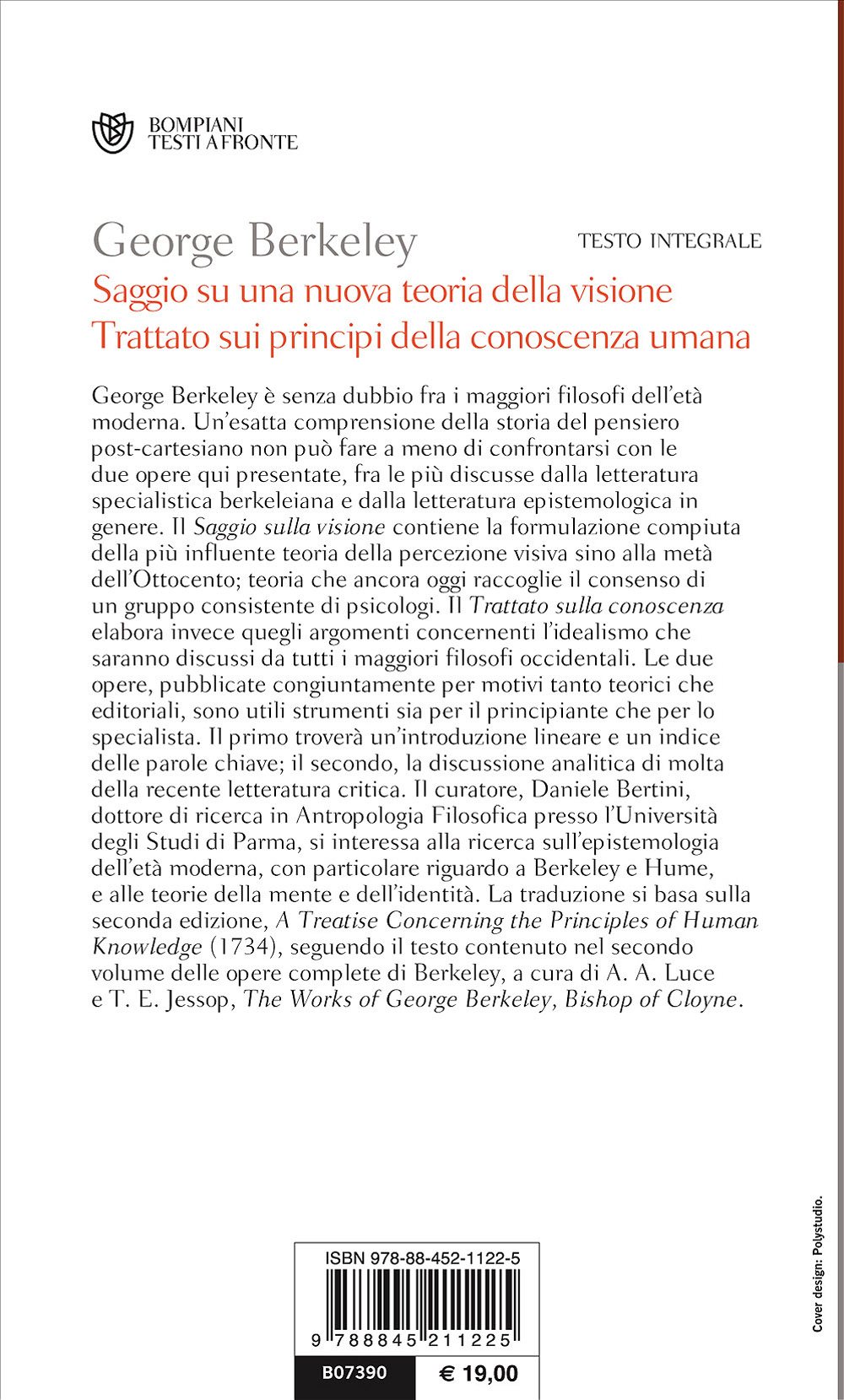 Saggio su una nuova teoria della visione - Trattato sui principi della conoscenza umana