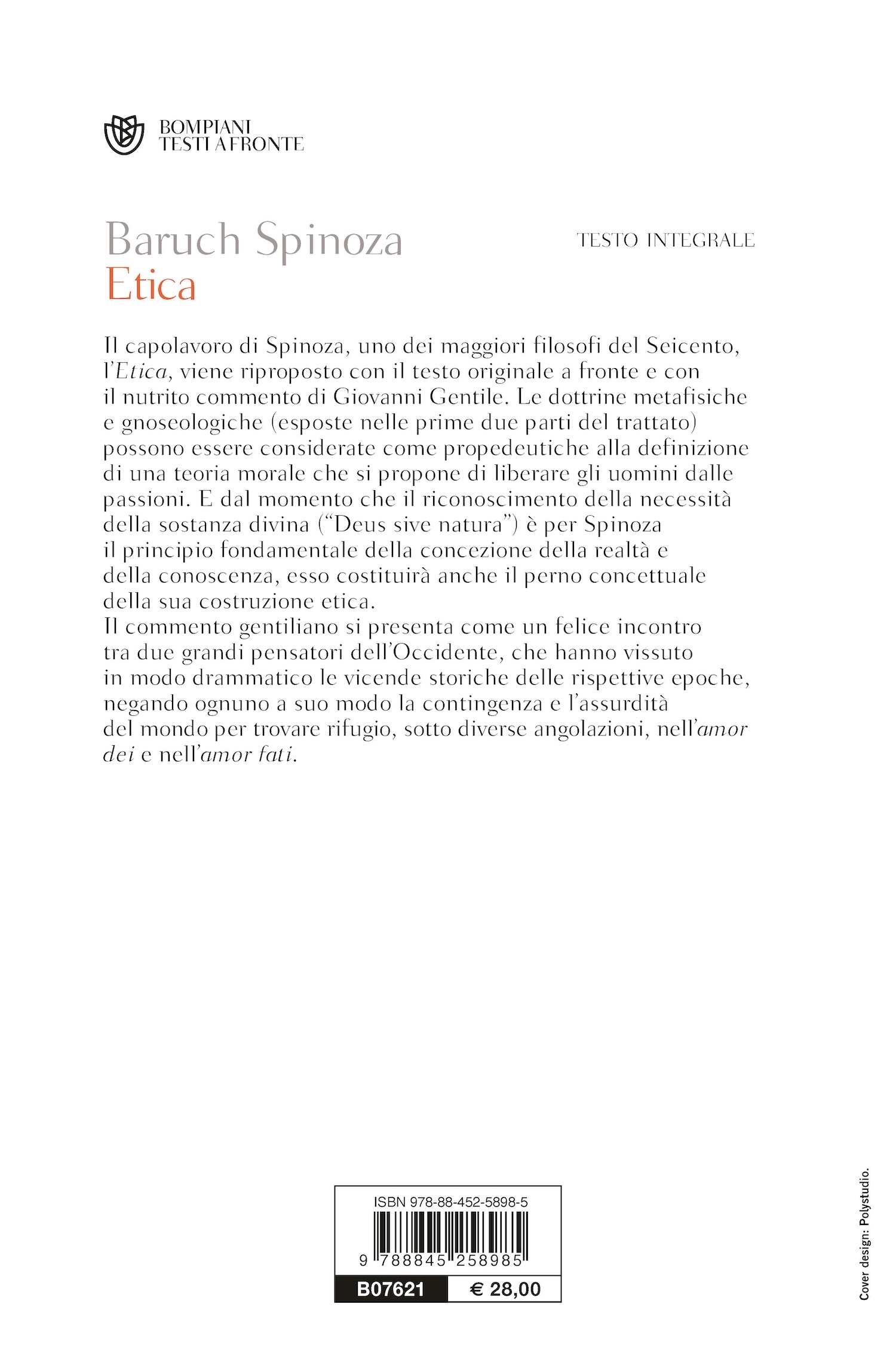 ETICA, BARUCH SPINOZA