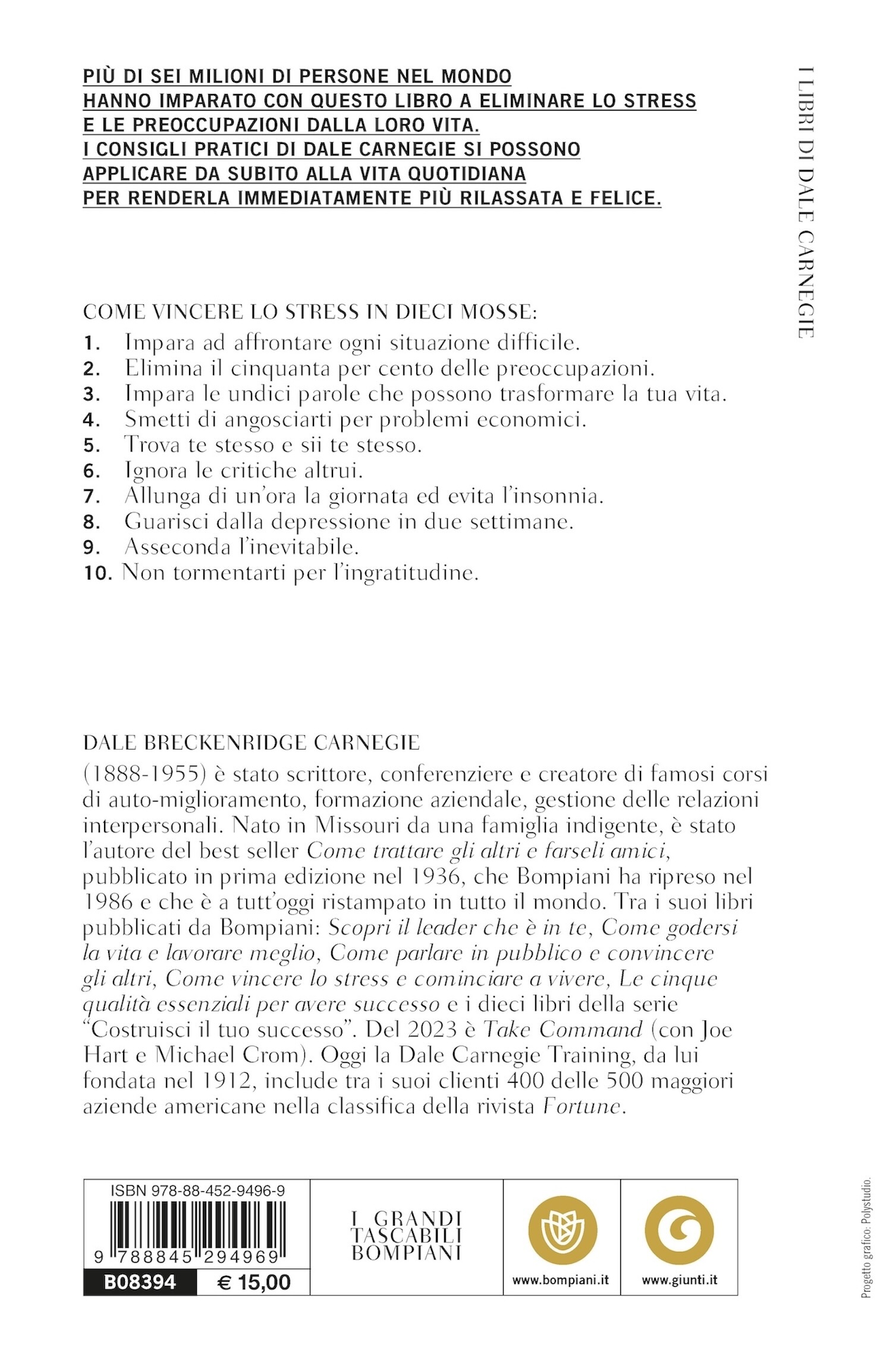 Come vincere lo stress e cominciare a vivere di Dale Carnegie: Bestseller  in Stress - 9788845294969