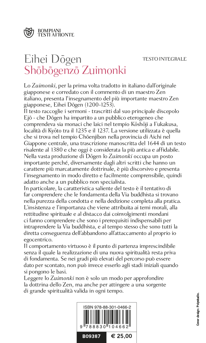 Shōbōgenzō Zuimonki. Discorsi informali