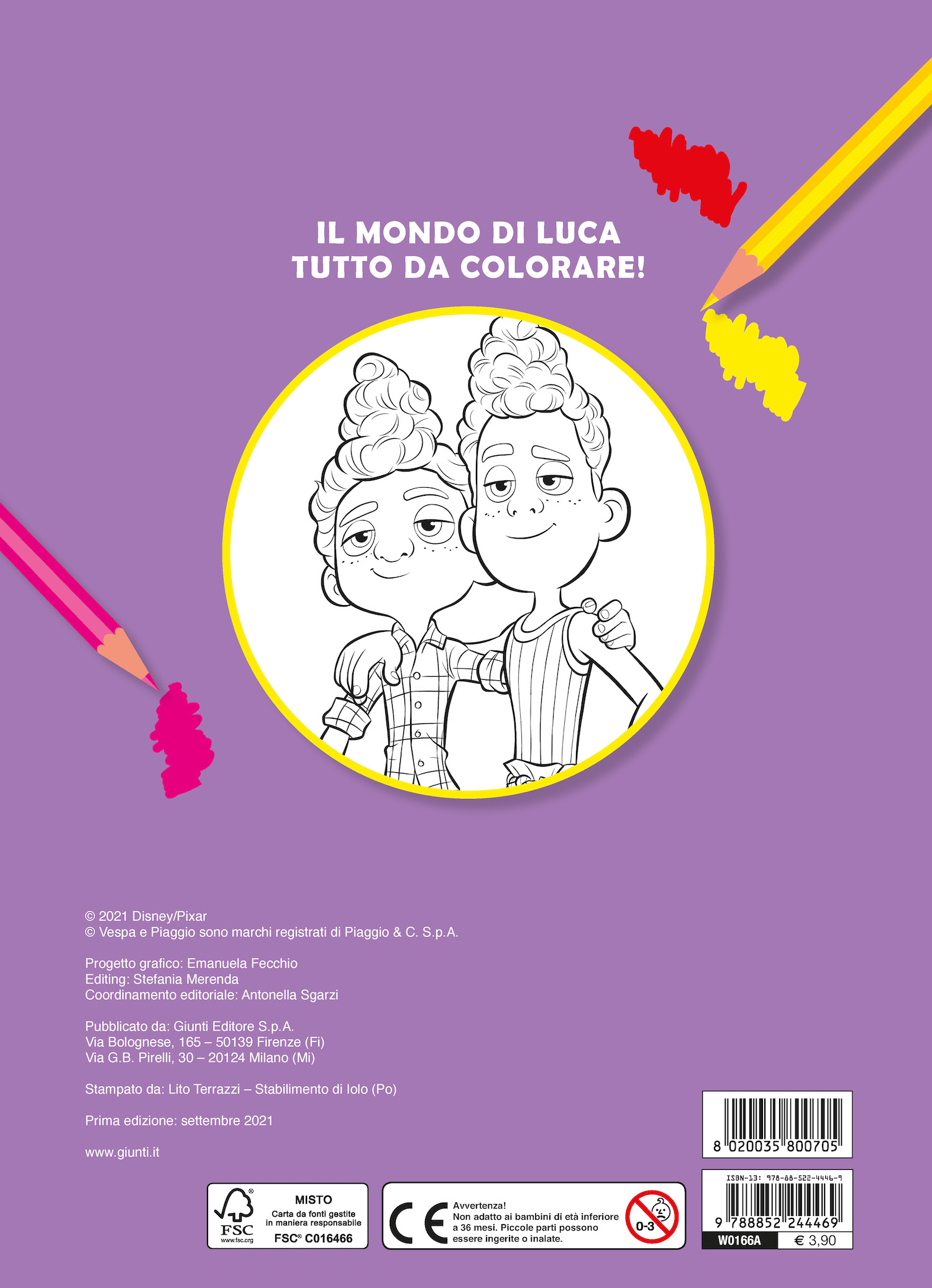 Luca Disney/Pixar Primo album da colorare 