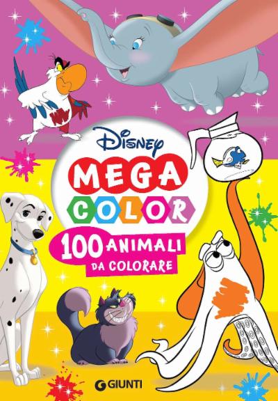 Mega color Disney 100 animali da colorare
