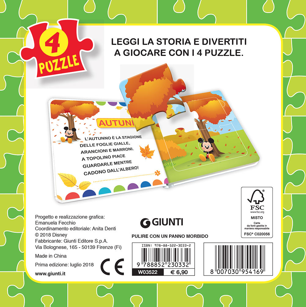 Libro Mini Puzzle - Disney Baby. Le Stagioni