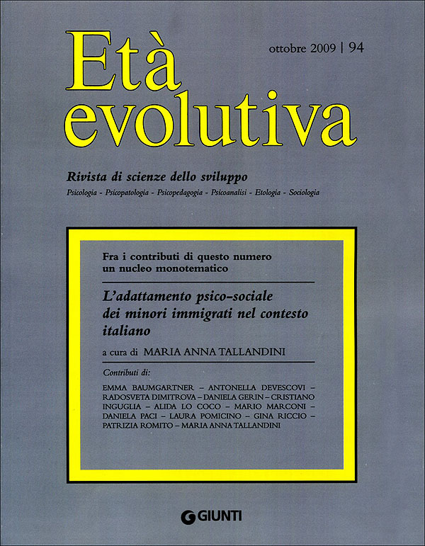 Età evolutiva n. 94 - ottobre 2009